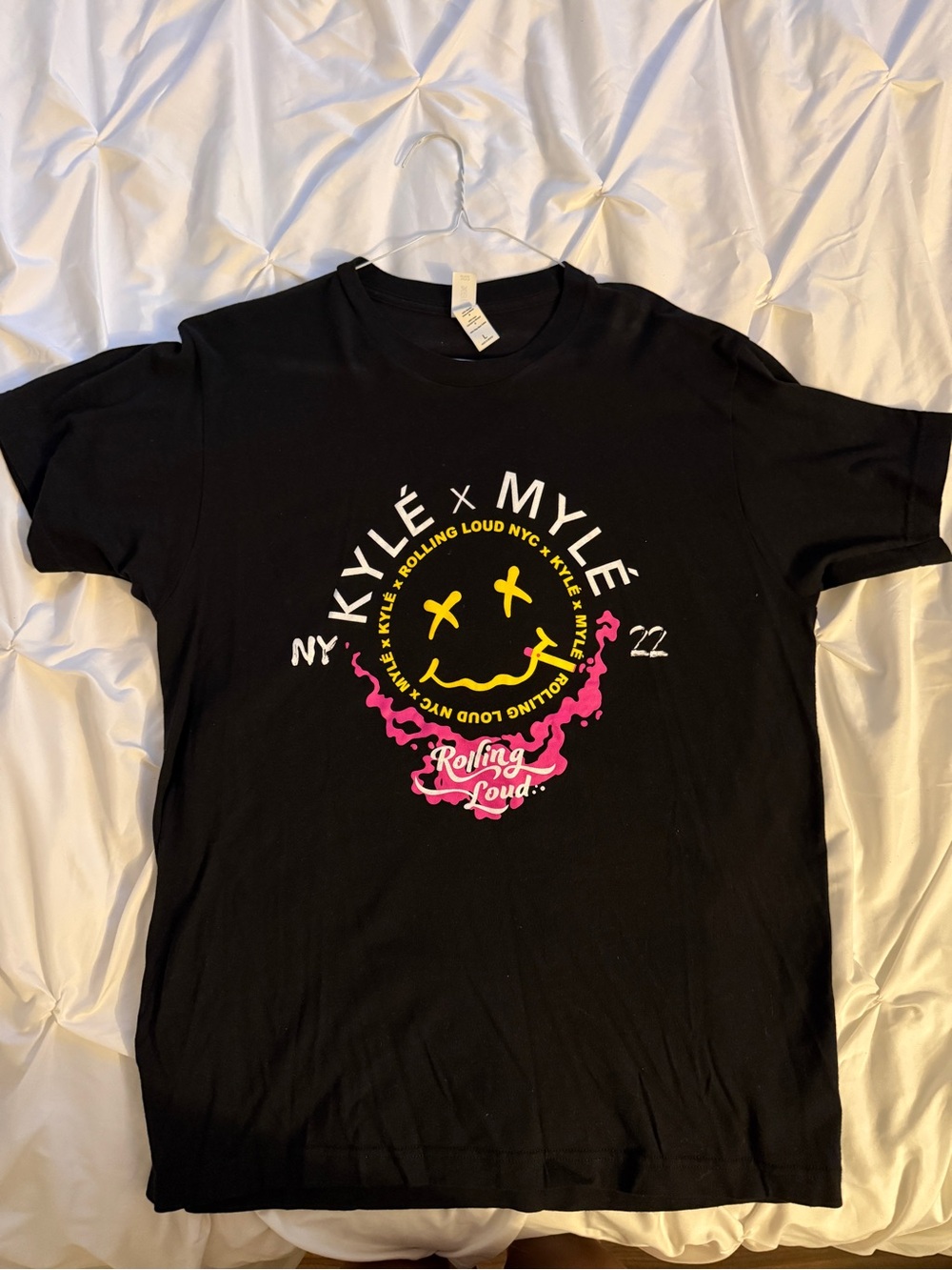 Rolling Loud NY Kyle x Myle Black Graphic Logo Tee